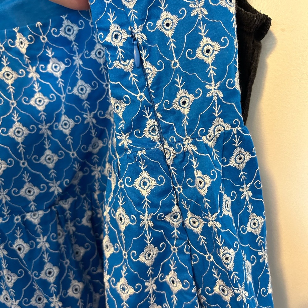 Rhode for Target Blue and White Embroidered Dress - Picture 3 of 3